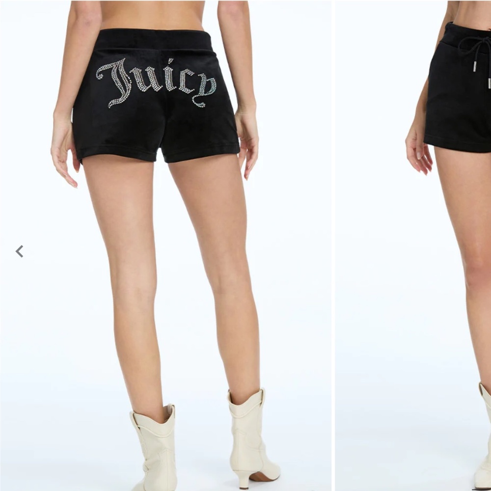 Juicy Couture Big Bling Velour Track Shorts NWT